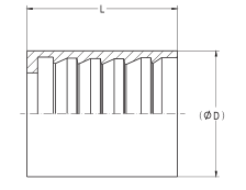 Non-Skive Ferrule size chart