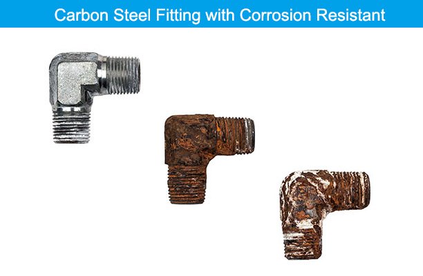 slat spray testing carbon steel hydraulic fitting with corrosion resistant 